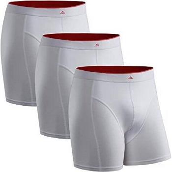 Boxer Elasticizzati da Uomo in Bamboo, Confezione da 3, Colori Neri, Bianchi e Grigi