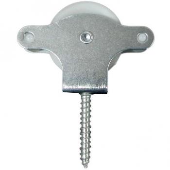 Polea Tendedero Wolfpack Zincado 40 mm. Roldana Plástico con Tirafondo