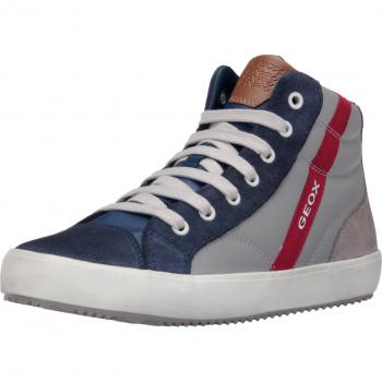 Geox J Alonisso Boy B, Scarpe da Ginnastica Alte per Ragazzi, Grigio