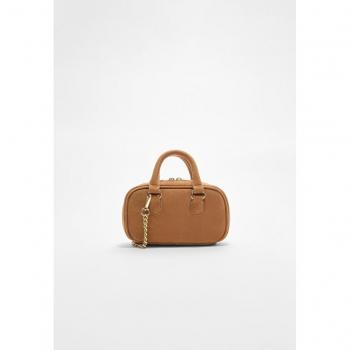 Mini Bauletto a Tracolla Stradivarius Cammello Chiaro