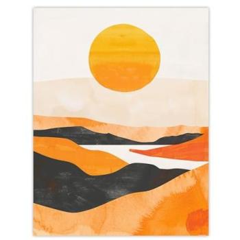 Highland Horizon Sunset Art – 12 × 16
