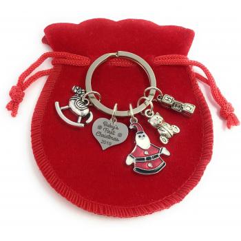Baby's First Christmas 2019 Keyring with Decorative Gift Card