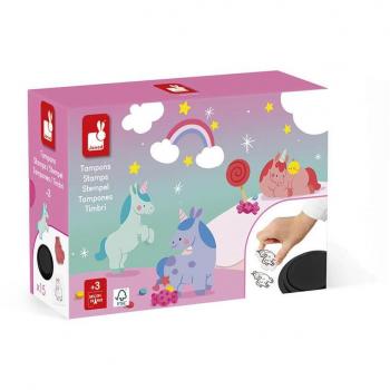Juguetes Manualidades Janod Unicornio Stampinoo 15 Tampones Multicolor