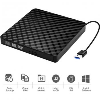 KuWFi USB 3.0 Optisches Laufwerk für Windows und Mac