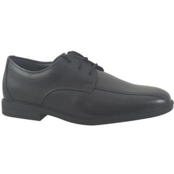Clarks Jonwin Loop Youth Black Leather School Shoes – 7W Lace-Up Kids' Edition