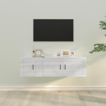 VidaXL High Gloss White 2 Piece TV Cabinet Set