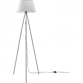 White Fabric Shade Tripod Floor Lamp 'Elsika'