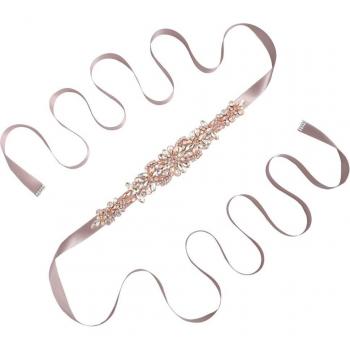 Faja de diamantes de imitación rosa