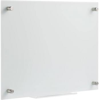 Tavoletta di Presentazione SpeaKa SP‑BWM‑200: Lavagna Magnetica in Vetro 600x450 mm, Bianco Liscio e Ripiano