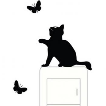 Decoración de Hogar Gato Noche Amor
