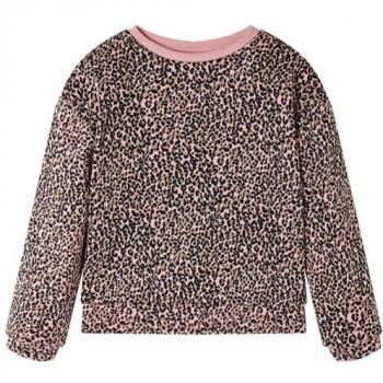 Leopardo Rosa Mediano: Sudadera Infantil Cómoda