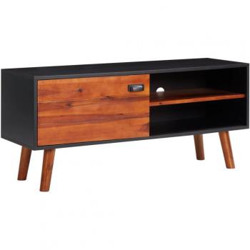 Porta TV 110x35x50 cm in Legno Massello di Acacia e MDF