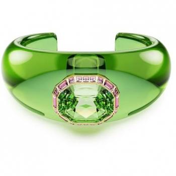 Bracciale Dulcis Swarovski in cristallo verde, placcato oro, taglia M