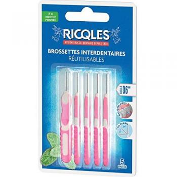 Brosses interdentaires réutilisables Ricqlès 0,6 mm – Ensemble de 5