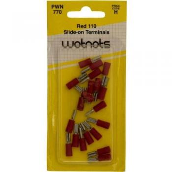 PWN770 Wot-Nots Red Male Slide-On Connectors 2.8mm