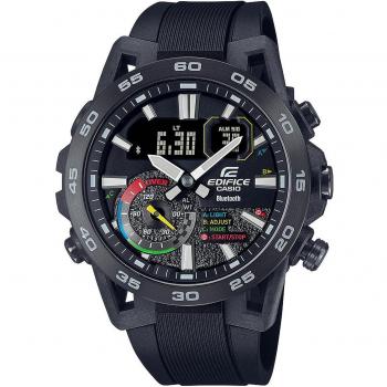 Casio, Watches, male, Black, Size: ONE SIZE Analog-Digital Quartz Watch with Resin Bracelet