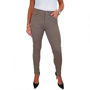 Paulo Due Women’s Stretch Ponte Jeans (Taupe) – Size 22