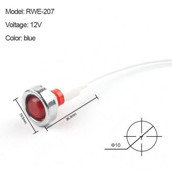 10er Pack 10mm Signal Lampe Tafelmontage 12V 24V 220V 380V rot grün gelb Neon Anzeige NHC Pilot Führung