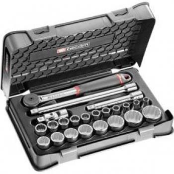 FACOM Steckschlüssel-Set 1/2 Zoll, 12-Kant, 23 Teile