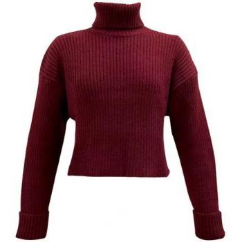 GINI LONDON Grobstricktop Burgunder S/M