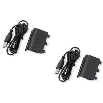 Kit de 2 Batteries 2400 mAh + Câble de Charge pour Xbox One