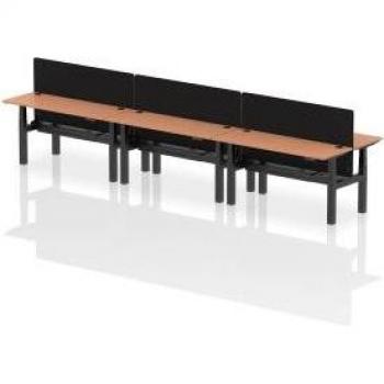Office Air Back‑to‑Back 1600×600mm Adjustable 6‑Person Bench Desk