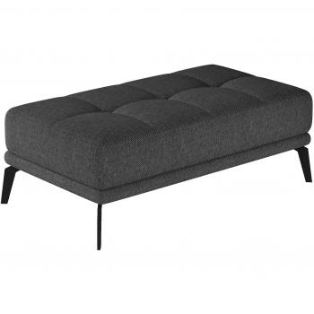 Pouf Design Tissu Noir et Métal