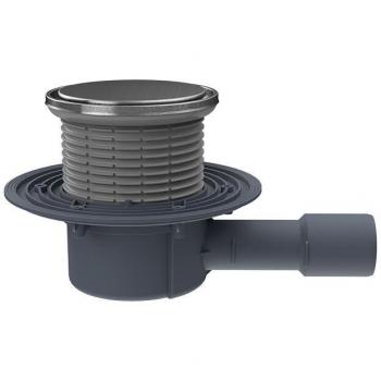Pozzetto per pavimenti DN40/50, sifone antiodore, portagriglia/piatto inox d. 133mm/112mm