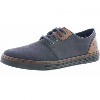 Rieker Maskuline Business-Schnürschuhe B4942 – Dunkelblau/Rustik 41 EU