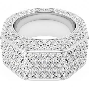 Swarovski Dextera Rhodinierter Cocktailring Achteckform Weiß Unisex 52