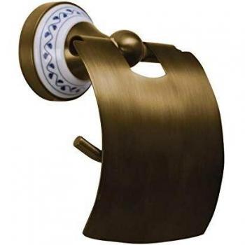 Dérouleur Papier Toilette KERA en Laiton et céramique 13,6 x15,6 x9,5 cm