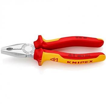 KNIPEX Pince universelle Isolées pour 1 000 V (150 mm) 03 06 150 T BK (carte LS/blister)
