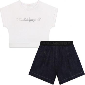 Karl Lagerfeld Kids : Short + T‑shirt Fille – Bleu 3M