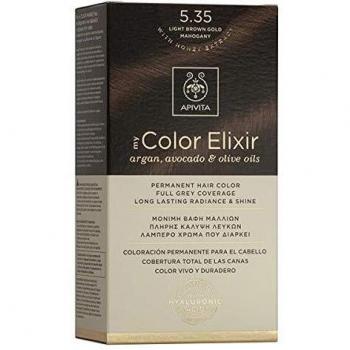 Apivita My Color Elixir Ammonia-Free Hair Color 5.35 Light Brown Gold Mahogany