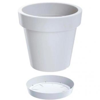 Vaso Lofly 34 cm di diametro e 32 cm di altezza, colore bianco – Bergland