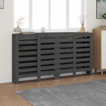 VidaXL 210x21x85 cm Grey Radiator Cover Solid Wood