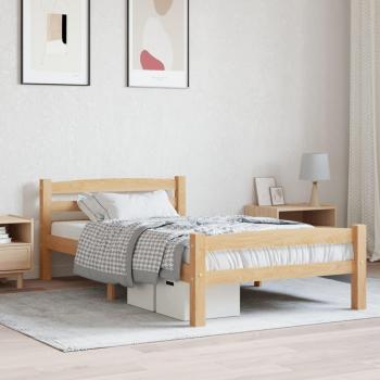 VidaXL Cornice Letto in Legno Massello di Pino 90x200 cm