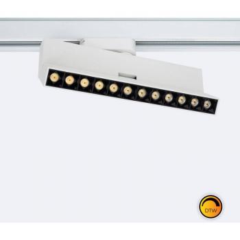 4‑Phase Linear LED-Leuchte 12 W, Dimmbereich + CCT-Auswahl (3000 K bis 5000 K) – Optisch elegant in Weiß