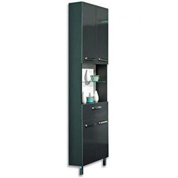 Quickset Anthracite Bathroom Tall Cabinet 195.5cm H x 50cm W x 20cm D