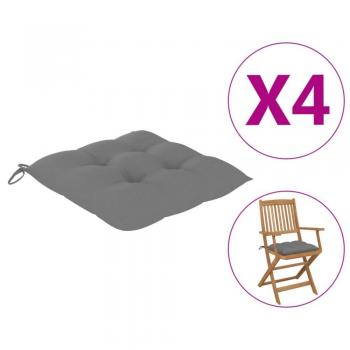 Cuscini Oxford per Sedia 4 pz Grigi 40x40x7 cm