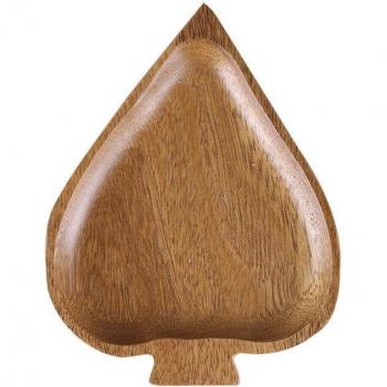 Plato de Madera Natural para Postres