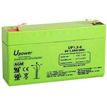Batería AGM Monoblock MASTER POWER UP1.3-6 6V 1,3Ah