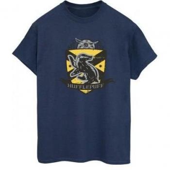 Hufflepuff Emblem Cotton Tee for Women