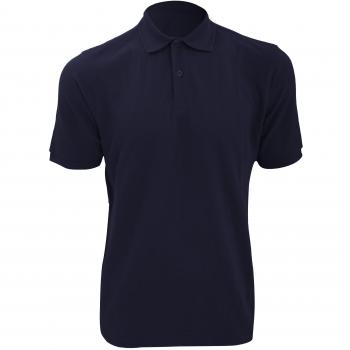Russell Men's XS French Navy Ripple Collar & Cuff Short Sleeve Polo Shirt