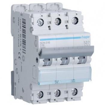 Hager NDN316 Interruptor Automático D-Type 3 Módulos