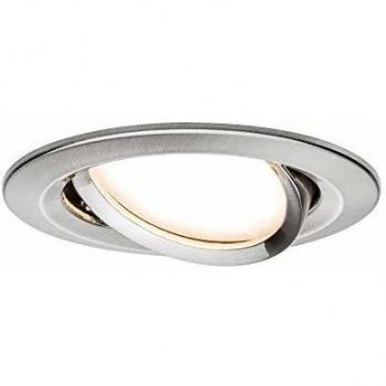 Paulmann 93877: LED Coin Slim, 6,8 W, 2700 K, acier, orientable, IP23