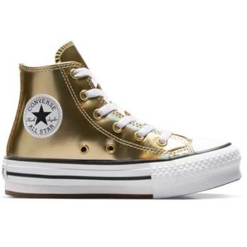 Metallic Gold Chuck Taylor All Star Lift Kids Trainer