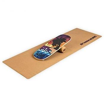 BoarderKING Classic Balance Board – Flow Shape, Cork Roll Included