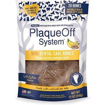 ProDen PlaqueOff Mini Dental Bones Peanut Butter & Banana (20 Pack