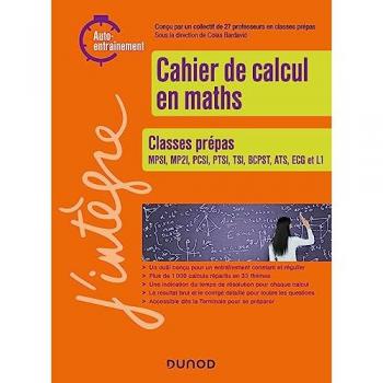 Colas Bardavid Cahier De Calcul En Maths: Classes Prépas